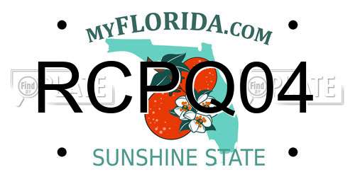RCPQ04 Florida License Plate