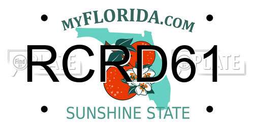 RCRD61 Florida License Plate
