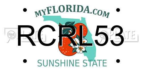 RCRL53 Florida License Plate