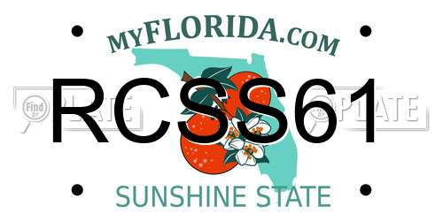 RCSS61 Florida License Plate