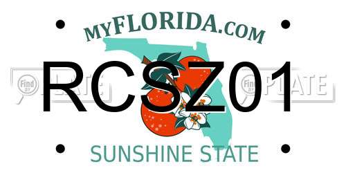 RCSZ01 Florida License Plate