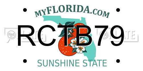 RCTB79 Florida License Plate