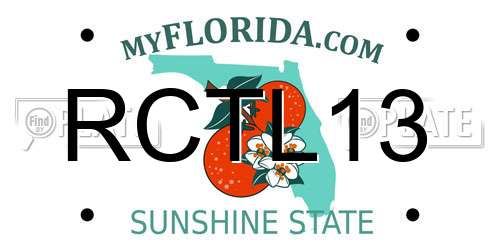 RCTL13 Florida License Plate