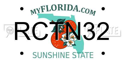 RCTN32 Florida License Plate