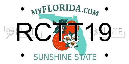 RCTT19 Florida License Plate
