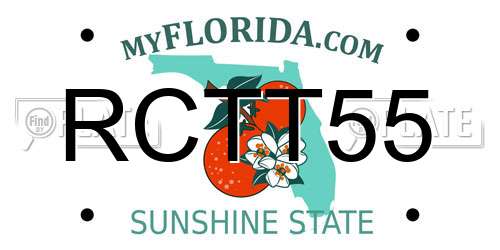 RCTT55 Florida License Plate