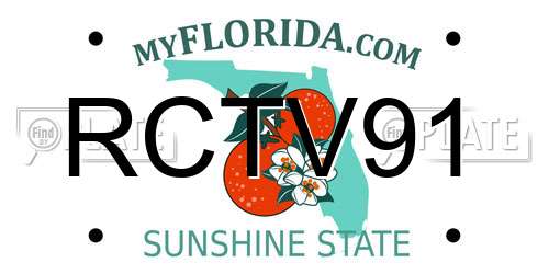 RCTV91 Florida License Plate