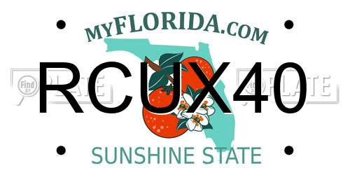 RCUX40 Florida License Plate