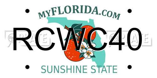 RCWC40 Florida License Plate