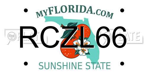 RCZL66 Florida License Plate