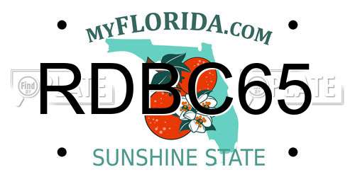RDBC65 Florida License Plate