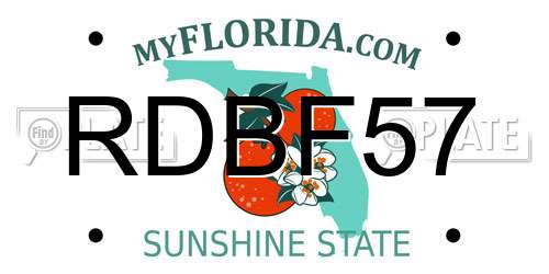 RDBF57 Florida License Plate