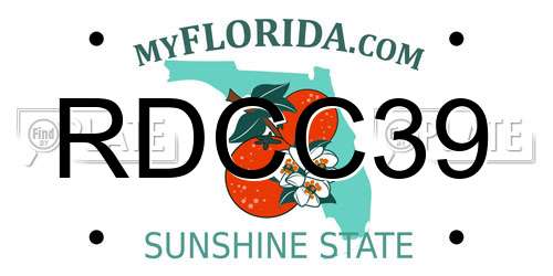 RDCC39 Florida License Plate