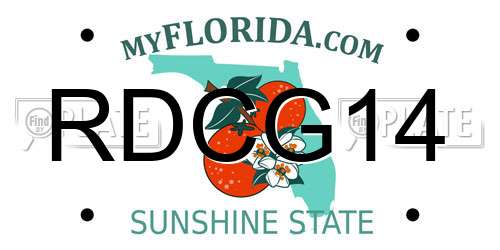 RDCG14 Florida License Plate