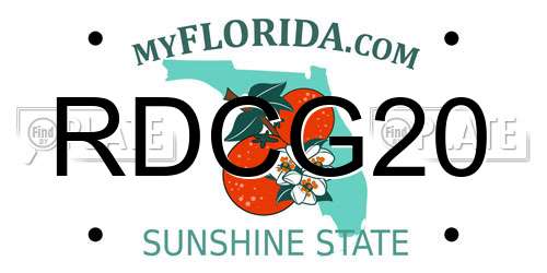 RDCG20 Florida License Plate