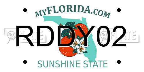 RDDY02 Florida License Plate