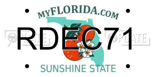 RDEC71 Florida License Plate
