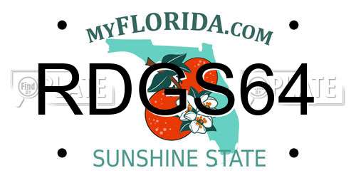 RDGS64 Florida License Plate