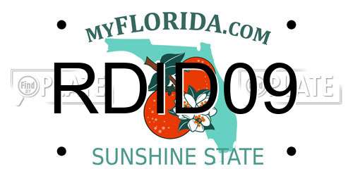 RDID09 Florida License Plate