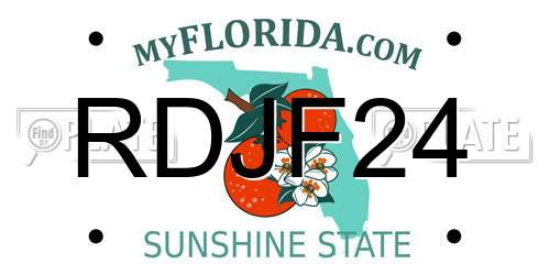 RDJF24 Florida License Plate