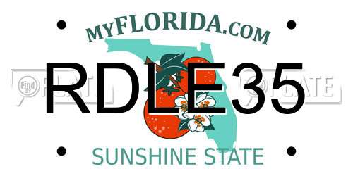 RDLE35 Florida License Plate