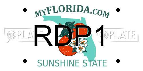 RDP1 Florida License Plate