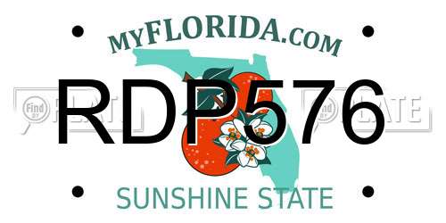 RDP576 Florida License Plate