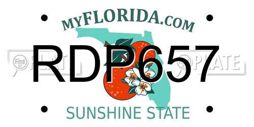 RDP657 Florida License Plate