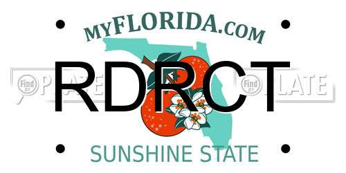 RDRCT Florida License Plate
