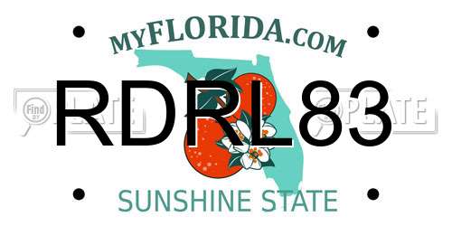 RDRL83 Florida License Plate