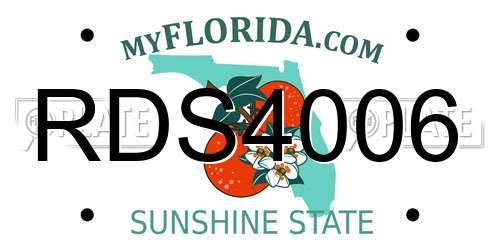 RDS4006 Florida License Plate