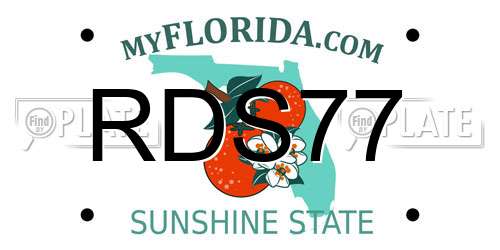 RDS77 Florida License Plate