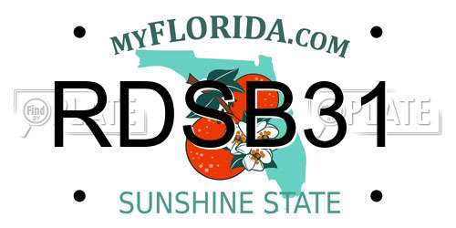 RDSB31 Florida License Plate