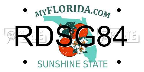 RDSG84 Florida License Plate