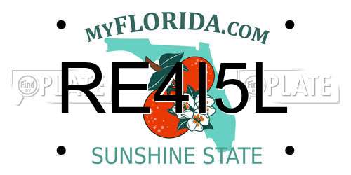 RE4I5L Florida License Plate