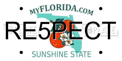 RE5PECT Florida License Plate