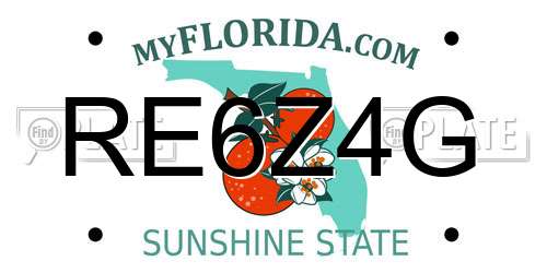 RE6Z4G Florida License Plate