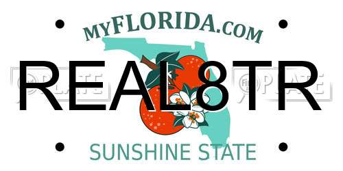 REAL8TR Florida License Plate