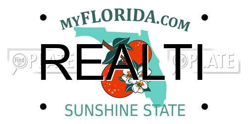 REALTI Florida License Plate
