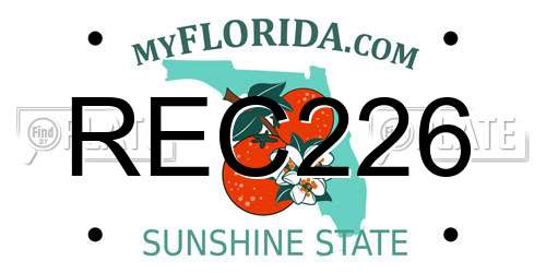 REC226 Florida License Plate