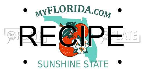 RECIPE Florida License Plate