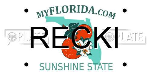 RECKI Florida License Plate