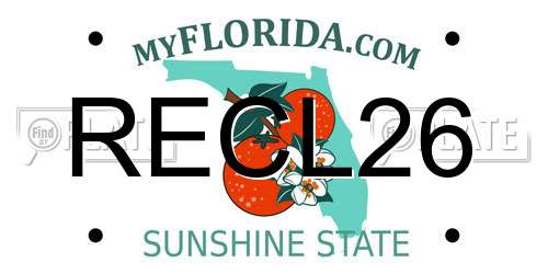 RECL26 Florida License Plate
