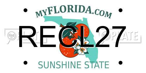 RECL27 Florida License Plate
