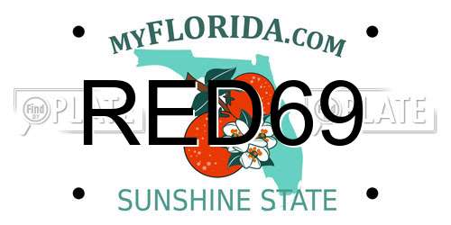 RED69 Florida License Plate