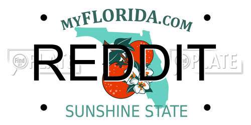 REDDIT Florida License Plate