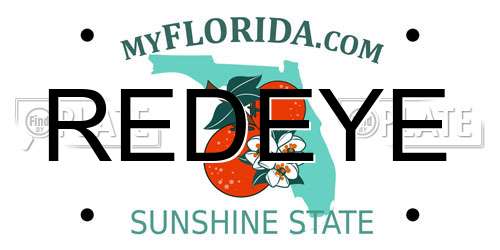 REDEYE Florida License Plate