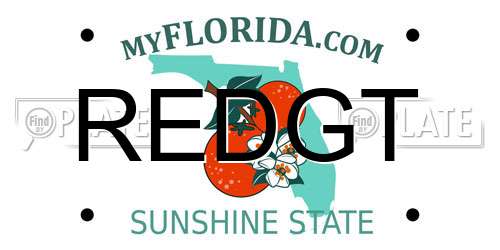 REDGT Florida License Plate
