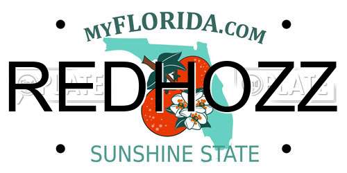 REDHOZZ Florida License Plate
