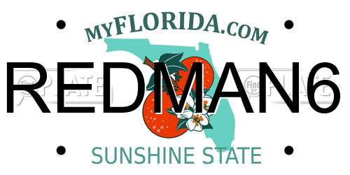 REDMAN6 Florida License Plate